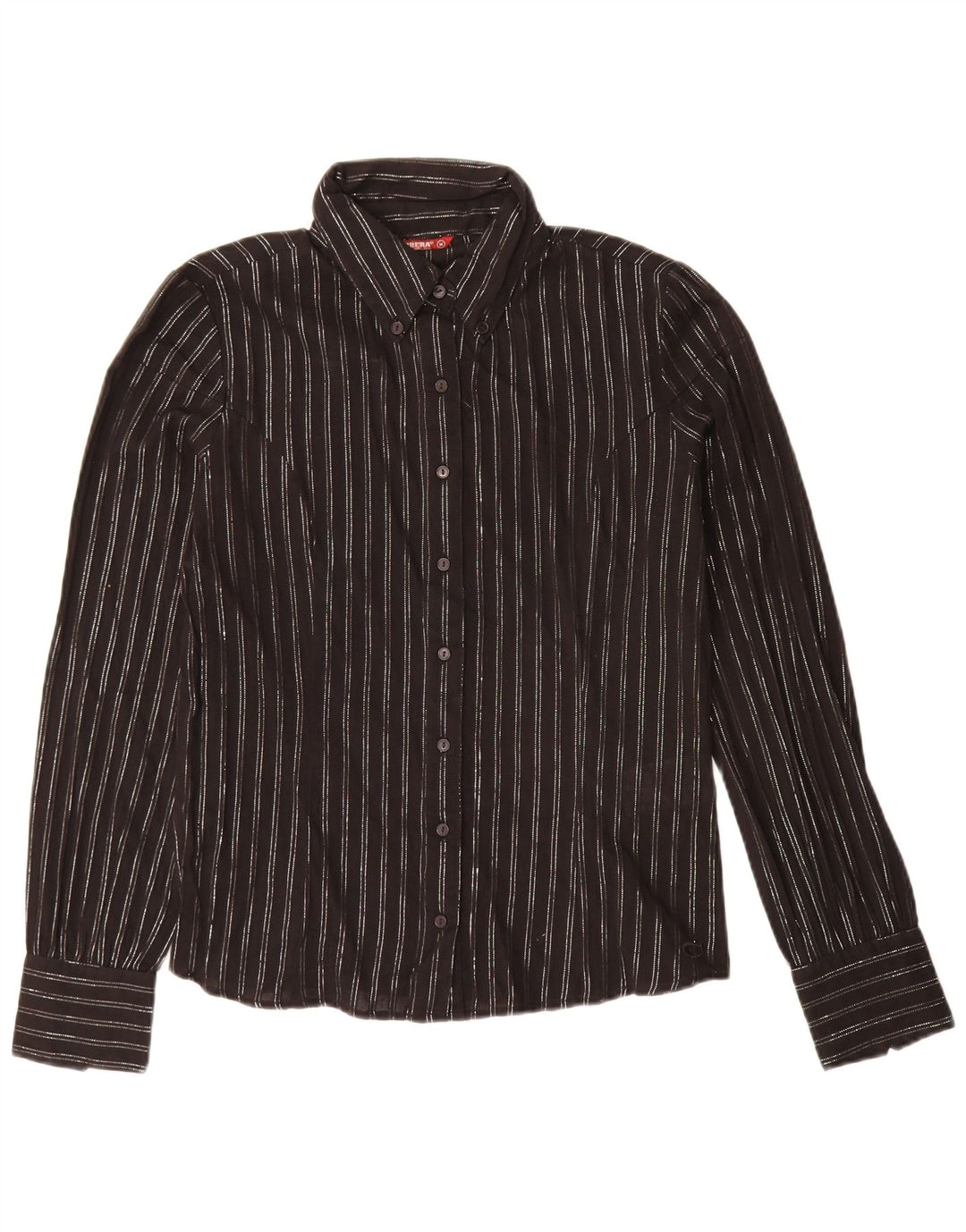 Carrera Damenhemd UK 14 Mittelschwarz gestreift aus Baumwolle