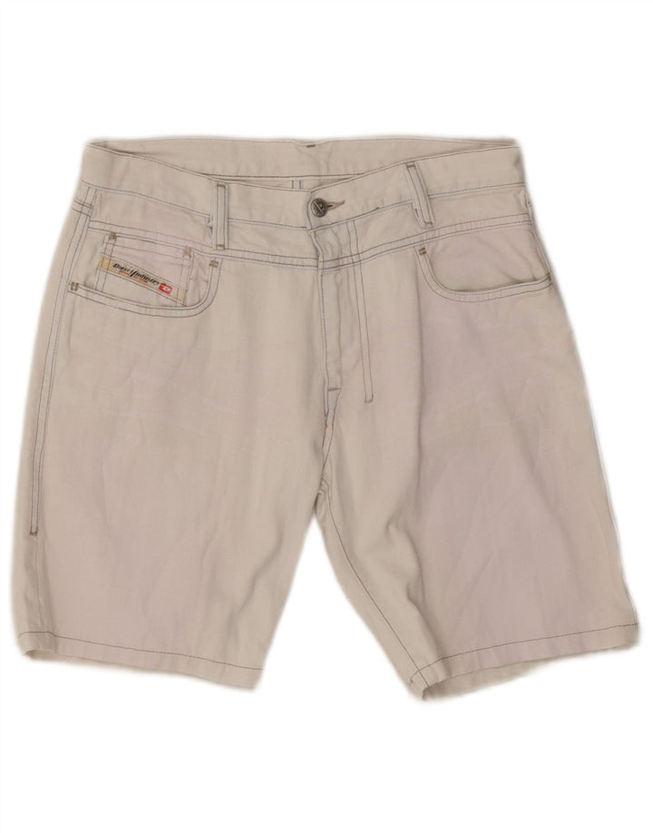 DIESEL Damen Jeansshorts W31 mittelweiße Baumwolle