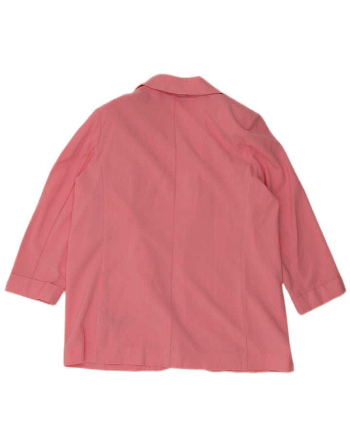 MARKS & SPENCER Offene Damen-Blazerjacke mit 3/4-Ärmeln, Gr. 16, Rosa