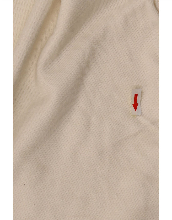 Zara Damen Top Langarm UK 16 Large Weiße Baumwolle