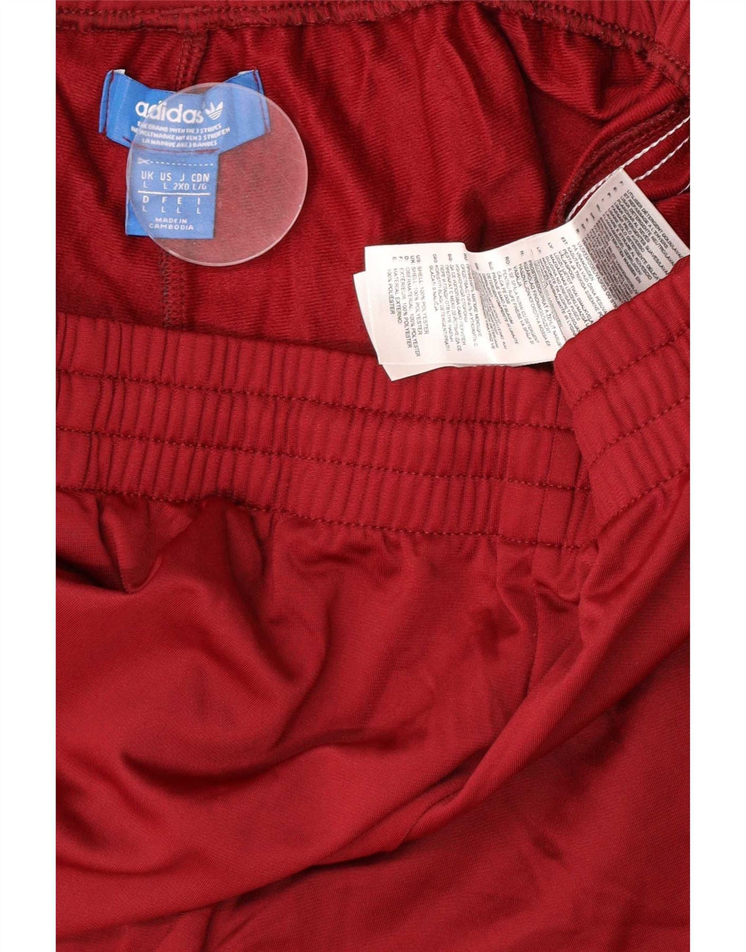 Adidas Herren-Trainingshose, groß, Burgunderrot, Polyester