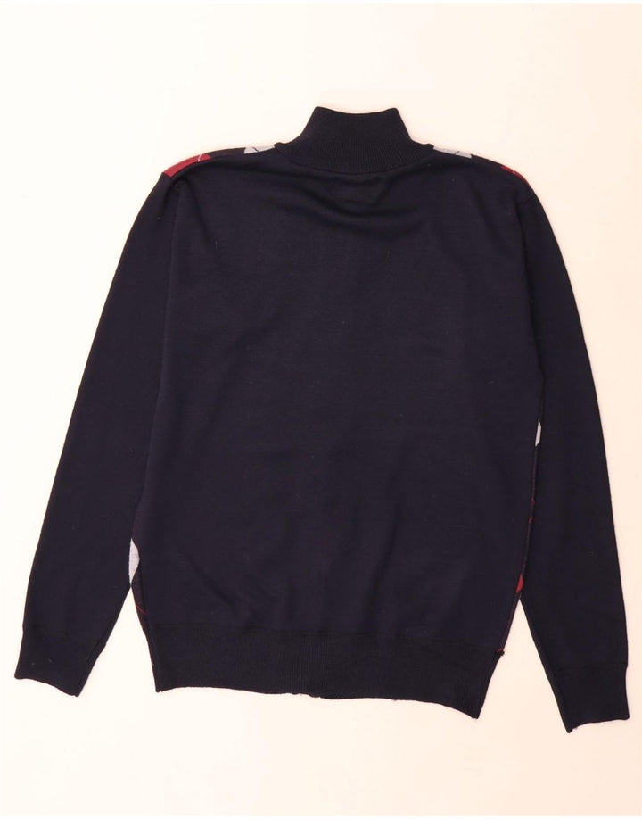 Pierre Cardin Herren-Strickjacke, klein, Marineblau, Argyle/Diamant
