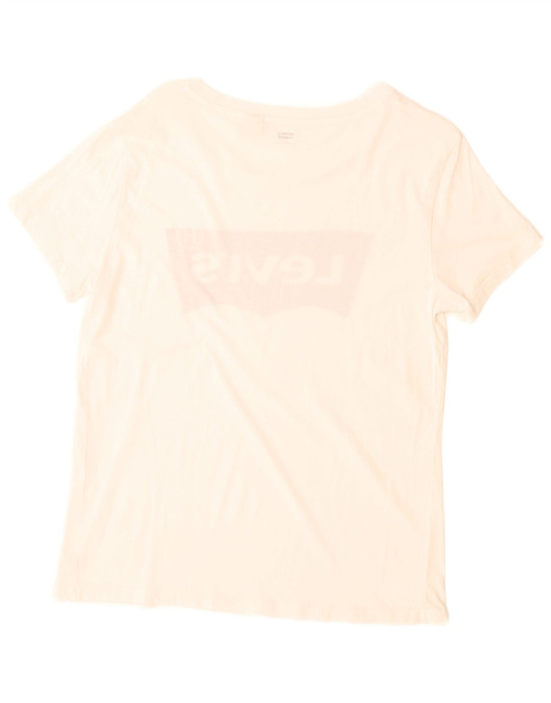 Levi's Damen Grafik-T-Shirt-Oberteil UK 14 Mittelweiß