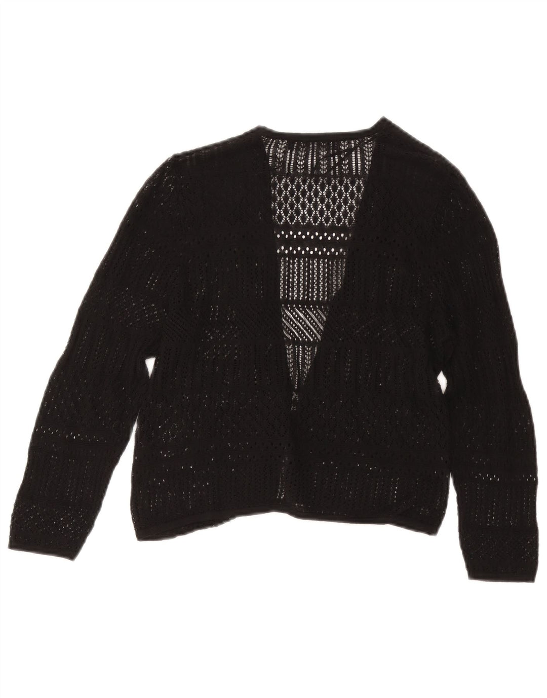 Marks & SPENCER Damen-Strickjacke, durchsichtig, Gr. 8, Schwarz