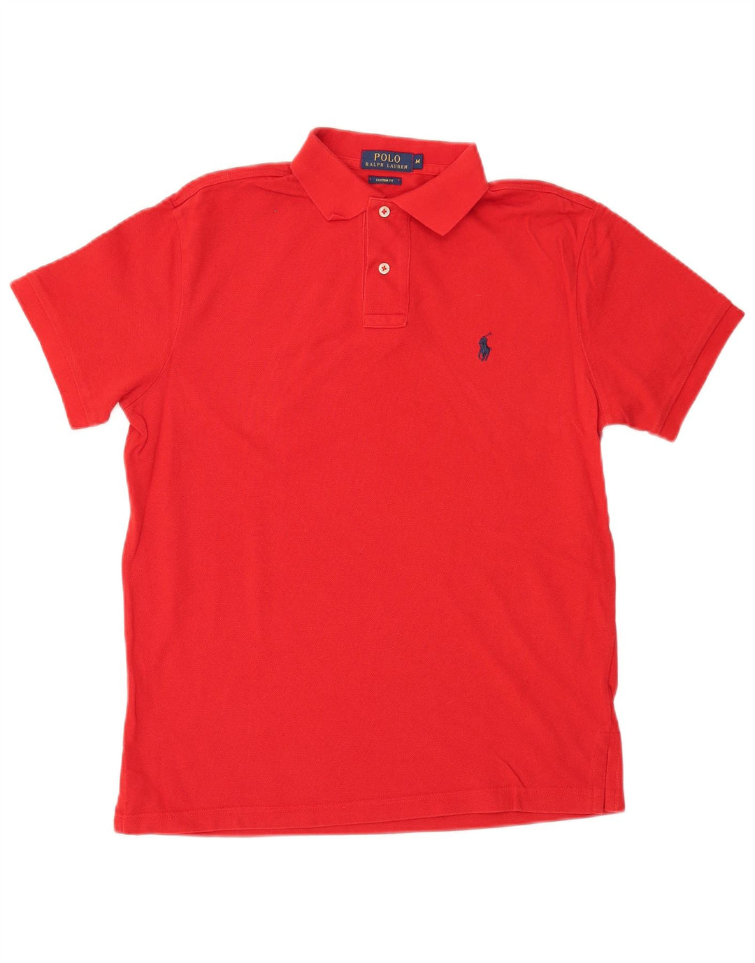 Polo Ralph Lauren Herren-Poloshirt mit individueller Passform, mittelrote Baumwolle