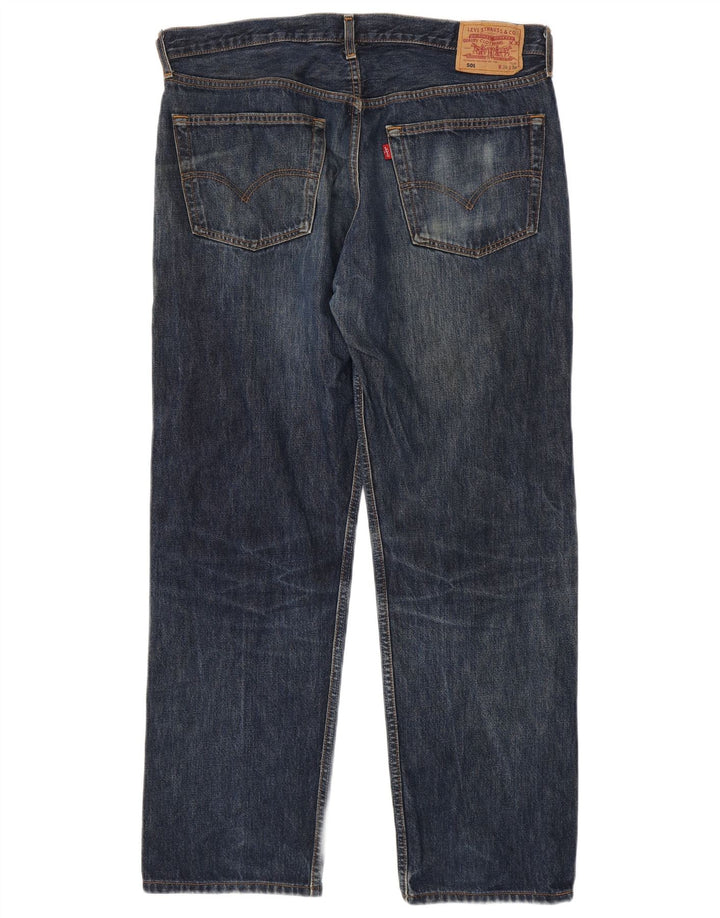 Levi's Herren 501 Straight Jeans W38 L30 Marineblaue Baumwolle
