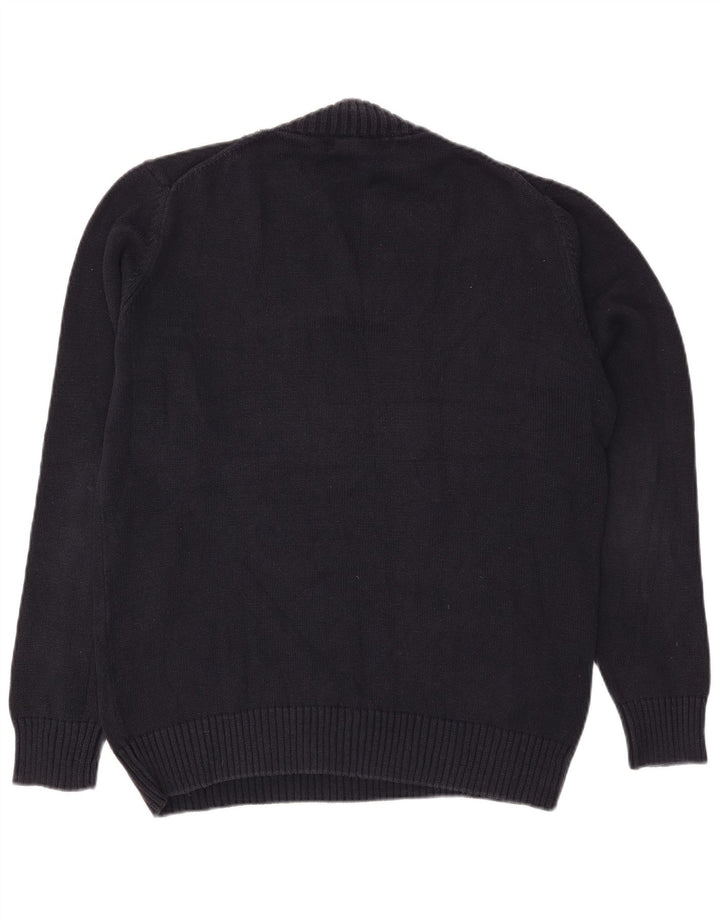 Zara Herren-Pullover mit V-Ausschnitt, Größe L, Marineblau