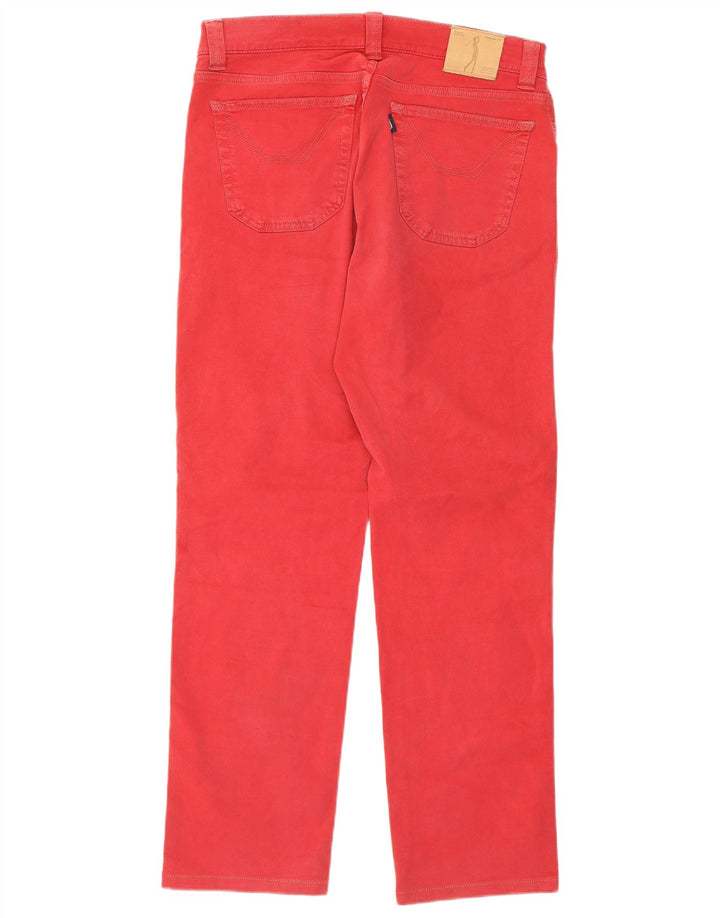 Jeckerson Herren Straight Jeans W33 L30 Rote Baumwolle