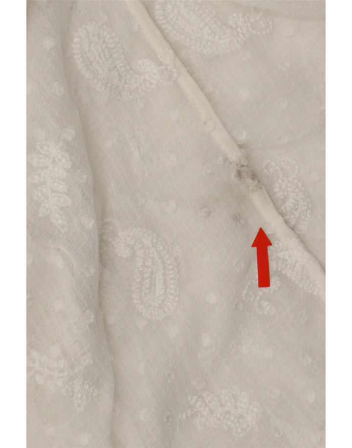 Durchsichtiges Maxikleid für Damen von Zara, Größe S, Weiß, Paisleymuster, Polyester
