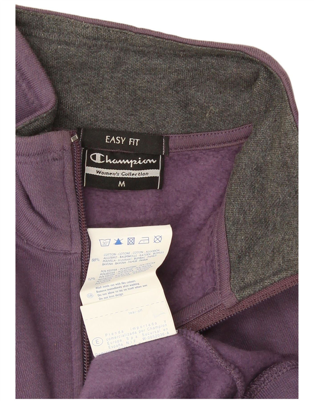 Champion Damen-Trainingsanzug-Top-Jacke, UK 14, mittelviolette Baumwolle