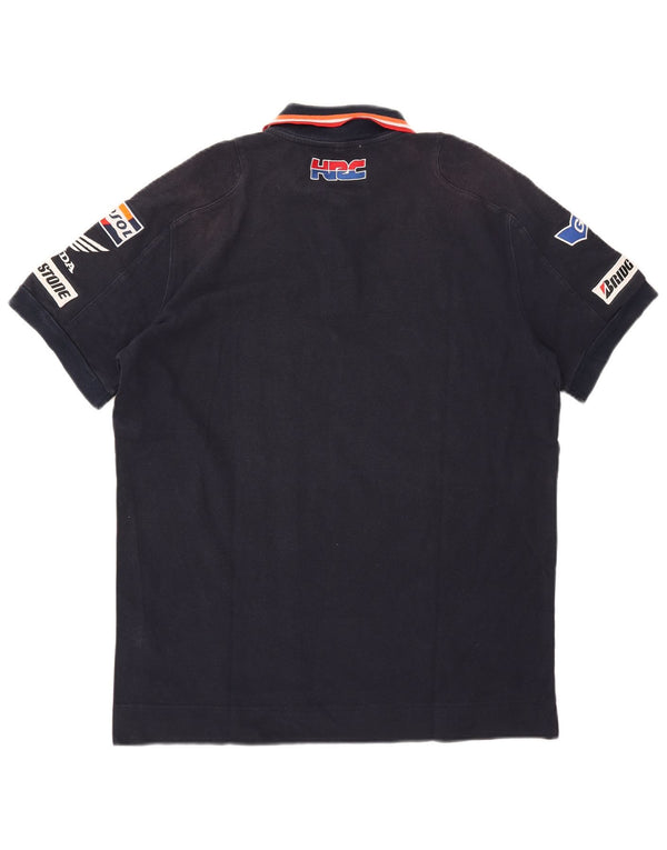 Gas Herren-Poloshirt mit Grafik, XL, marineblau, gestreift, Baumwolle