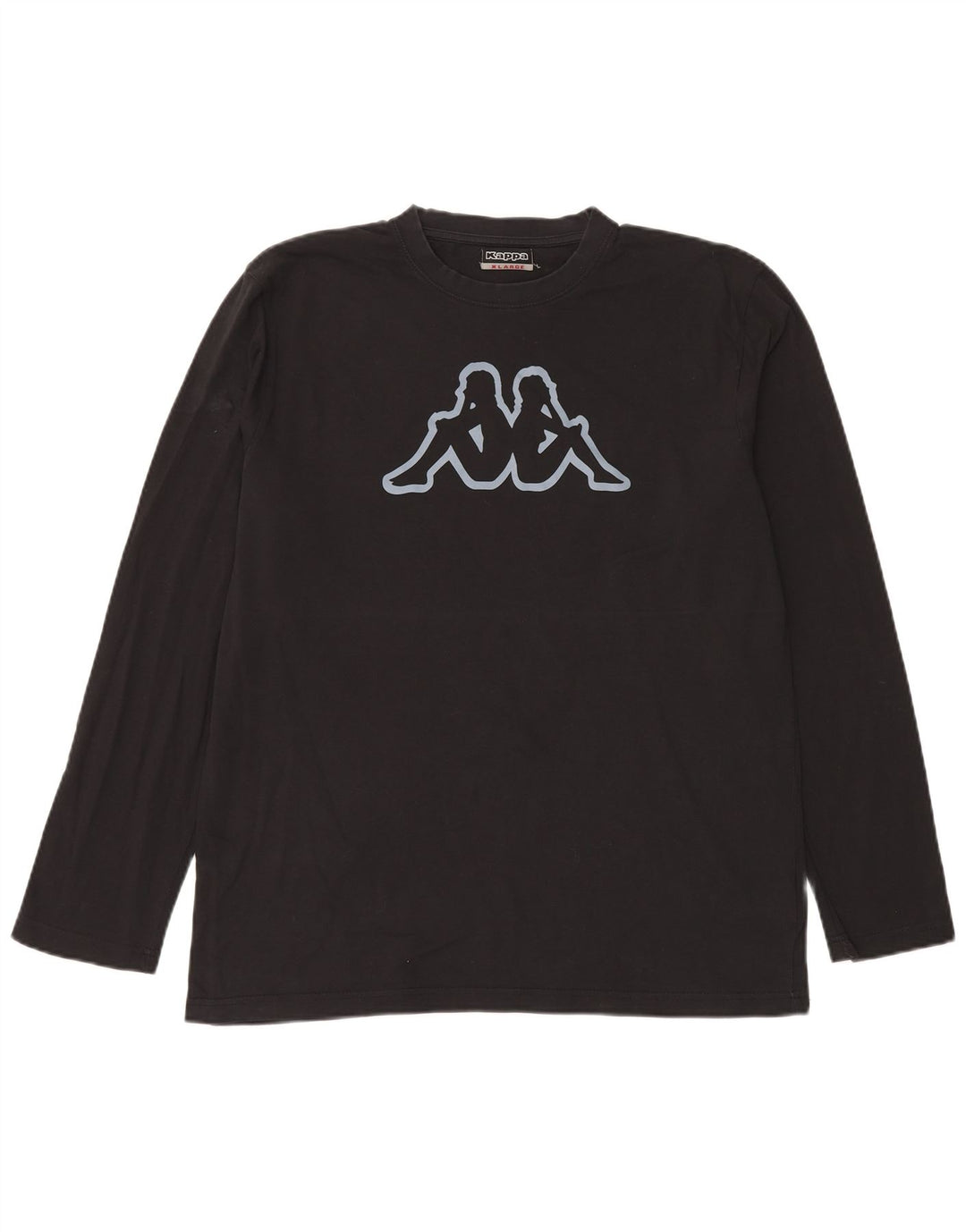 Kappa Herren Graphic Top Langarm XL Schwarz Baumwolle
