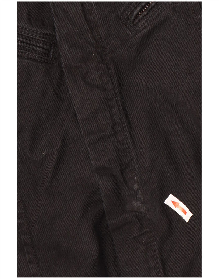 ENERGIE Herren Jeansjacke UK 38 Mittelschwarze Baumwolle