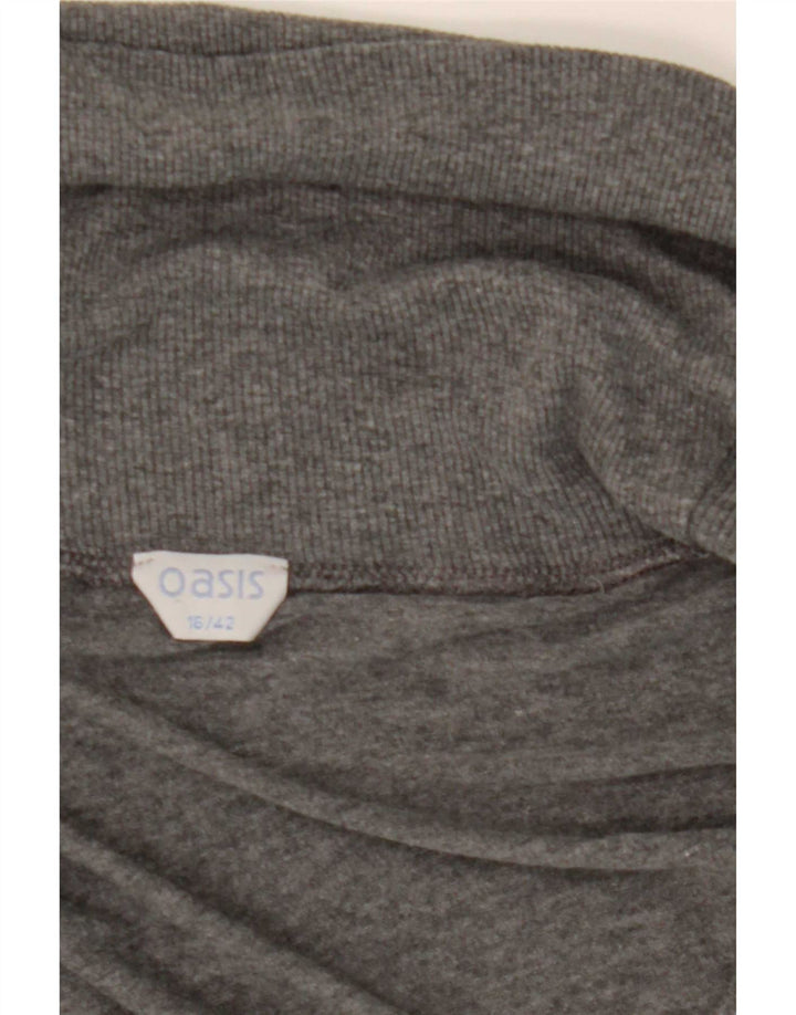 Oasis Damen Top Langarm UK 16 Large Grau