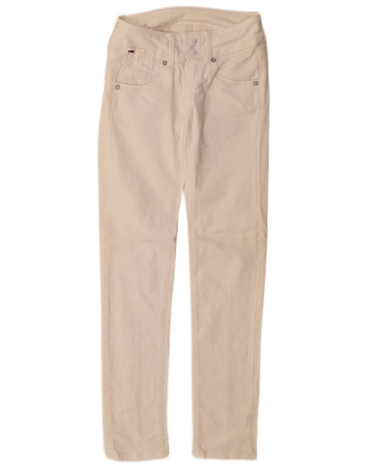 Tommy Hilfiger Damen Slim Jeans W25 L32 Weiße Baumwolle