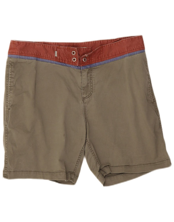 Quiksilver Herren-Shorts W36, groß, Khaki, Colourblock-Baumwolle
