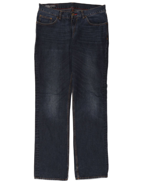 TOMMY HILFIGER Herren Straight Jeans W34 L34 Marineblaue Baumwolle