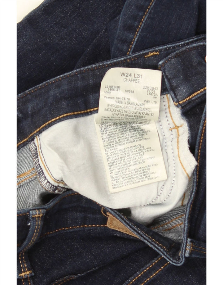 LEE Damen Chaffee Flared Jeans W24 L31 Marineblaue Baumwolle