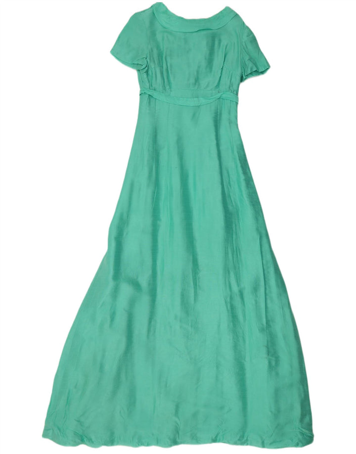 Vintage Damen Maxikleid UK 8 Small Grün