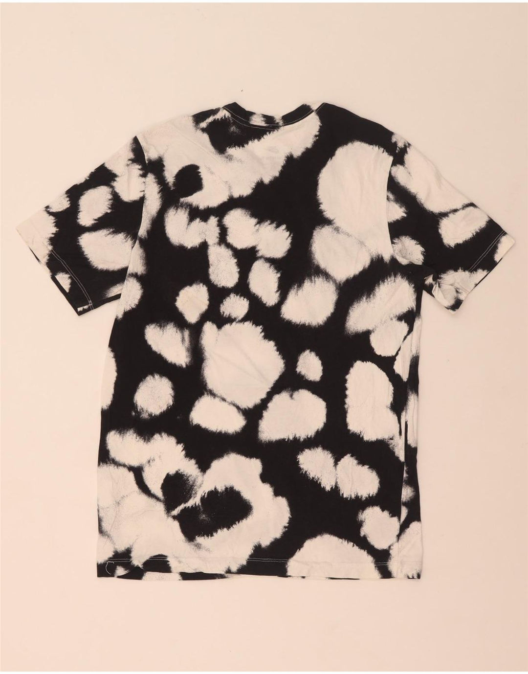 Nike Herren T-Shirt Top Medium Schwarz Tie Dye Baumwolle
