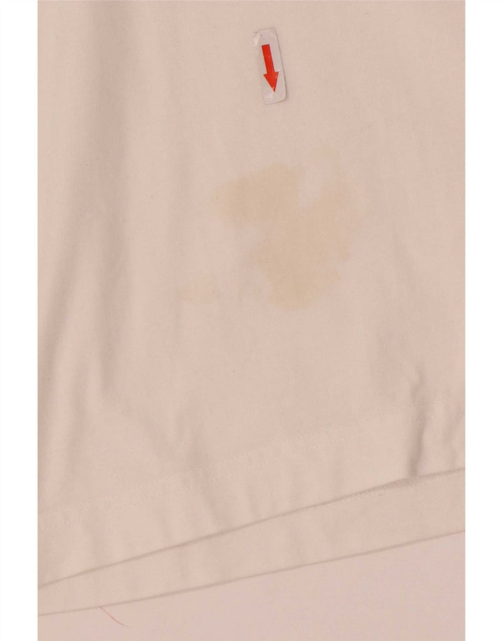 Kappa Herren-Poloshirt mit Grafik, groß, weiße Farbblock-Baumwolle