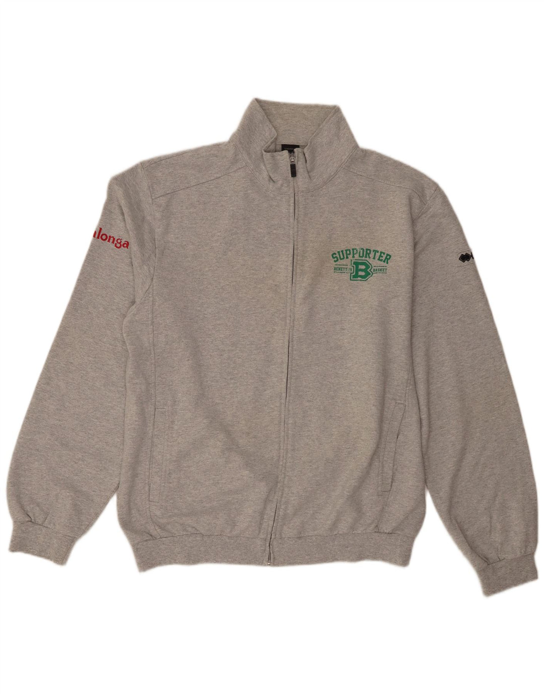 Errea Herren-Trainingsanzugoberteil mit Grafik, 3XL, graue Baumwolle