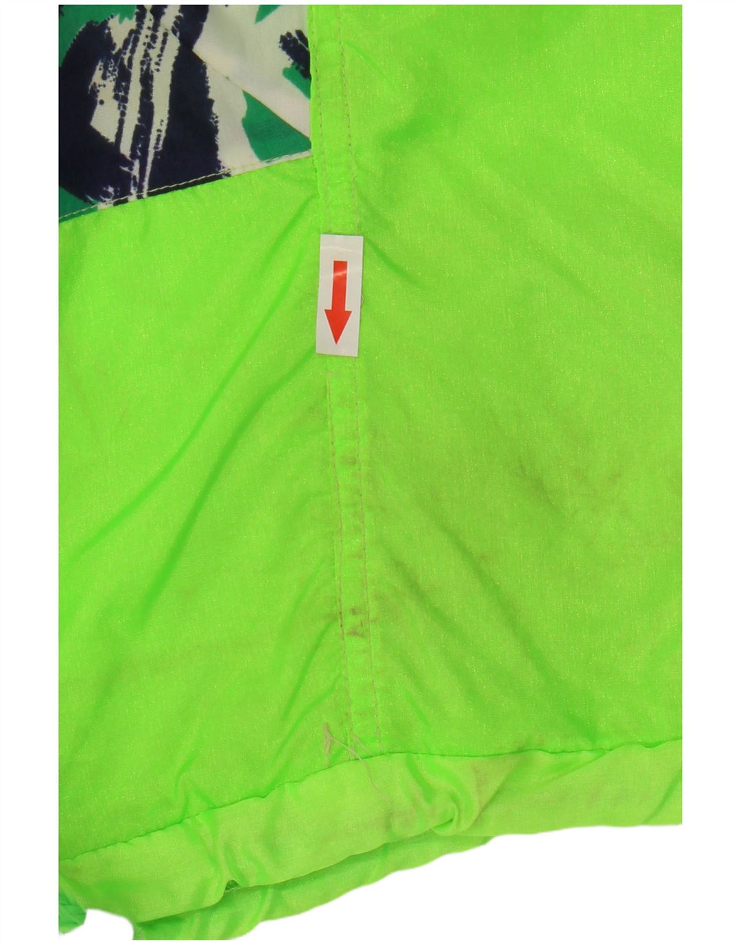 Vintage Herren Anorak Regenjacke UK 40 Großes grünes geometrisches Polyester