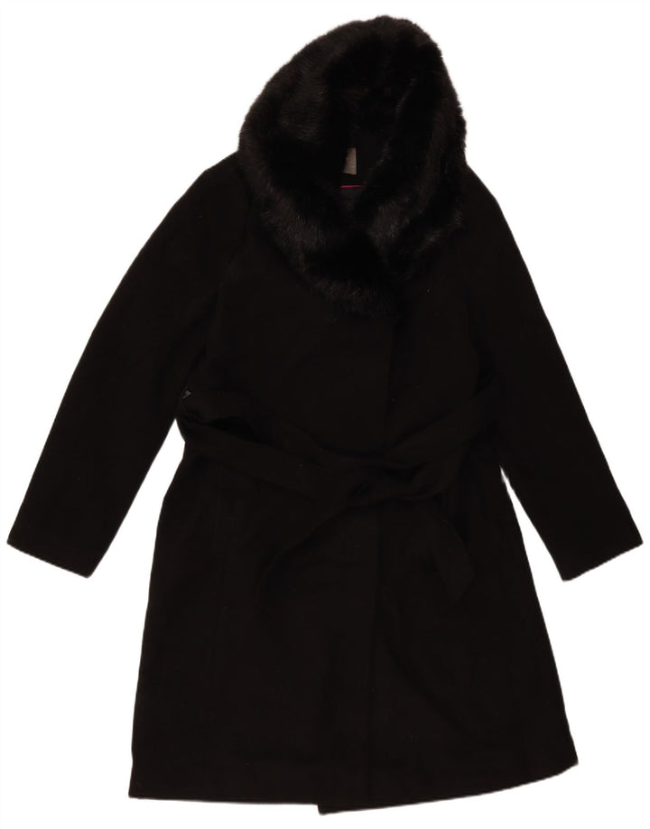 Oasis Damenmantel UK 14 Mittelschwarzes Polyester