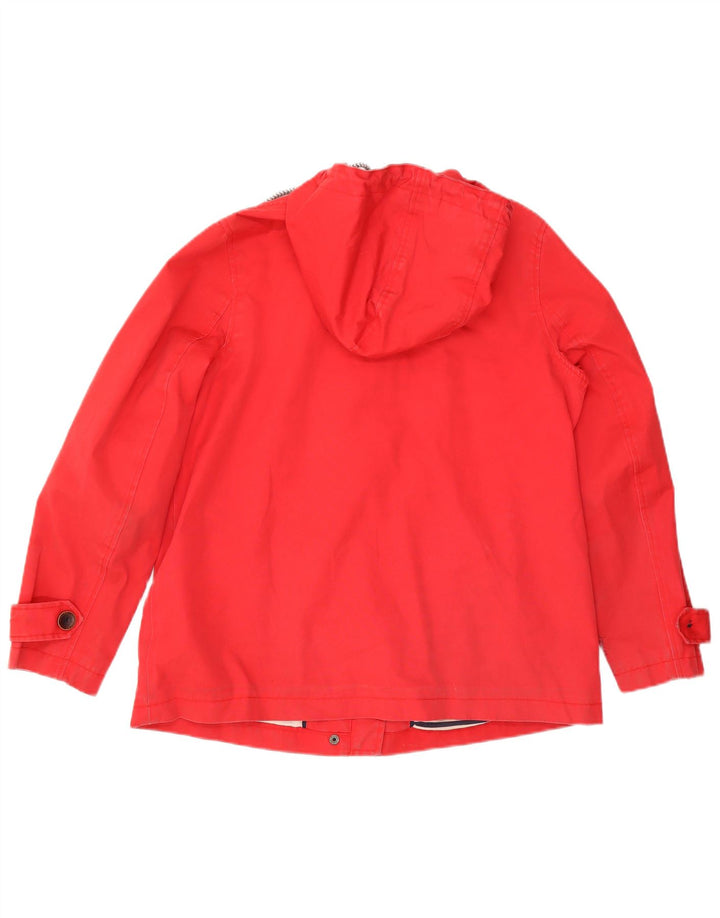 Joules Damen-Regenjacke mit Kapuze, UK 14, Größe L, Rot, Baumwolle
