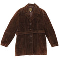 Vintage Damen Wildlederjacke UK 14 Mittelbraunes Leder