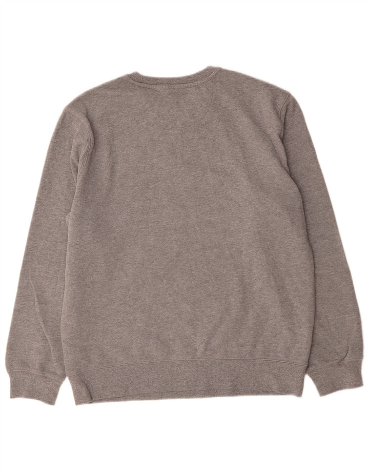 Dkny Herren-Sweatshirt mit Grafik, mittelgrau gefleckte Baumwolle