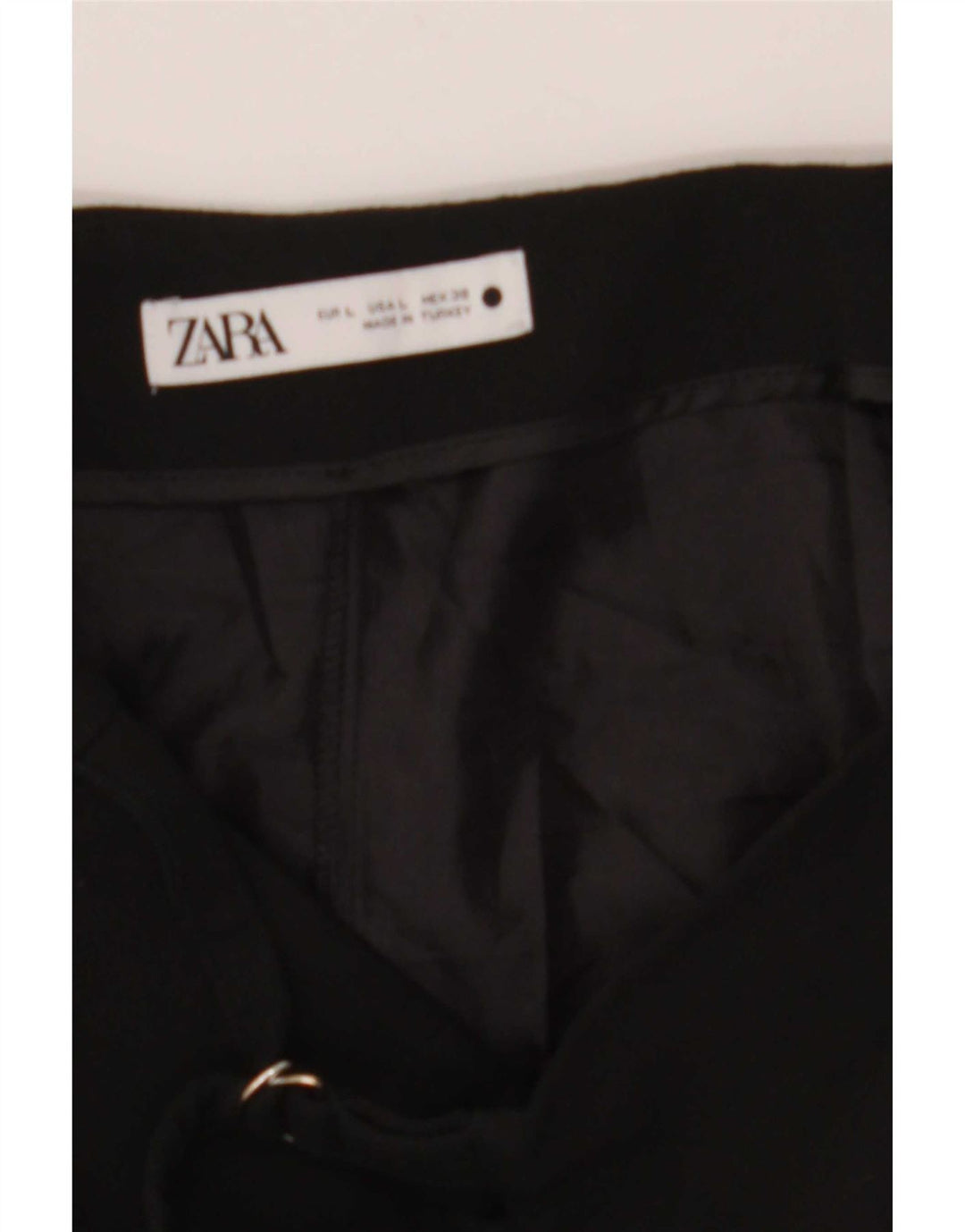 Zara Damen Skort Casual Shorts Large W30 Schwarz Polyester