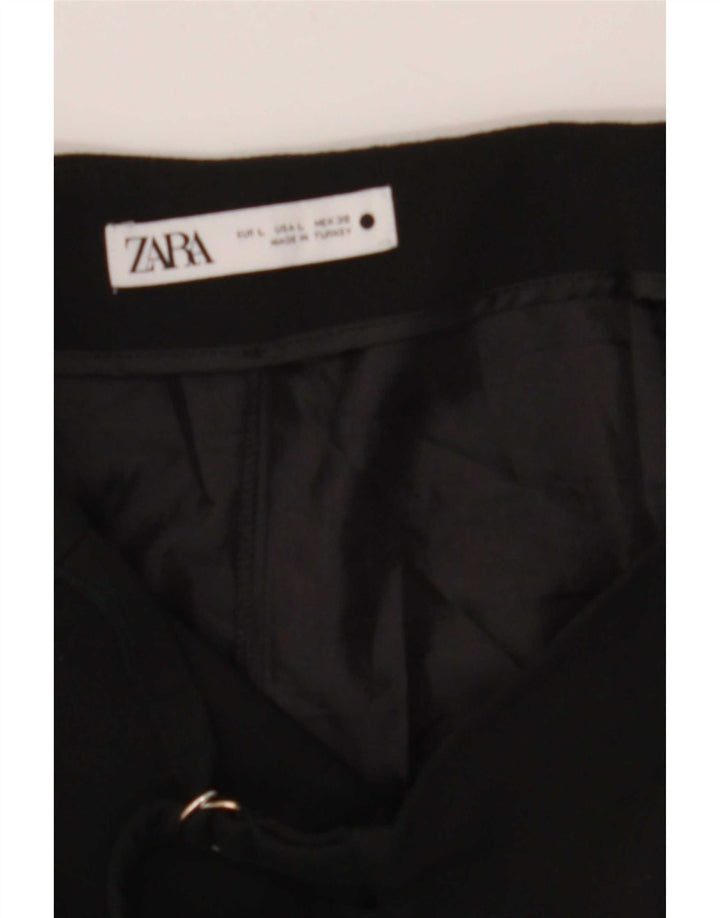 Zara Damen Skort Casual Shorts Large W30 Schwarz Polyester