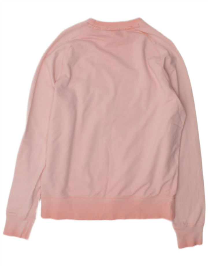 Nike Womens Graphic Sweatshirt Pullover UK 14 Mittelrosa Baumwolle