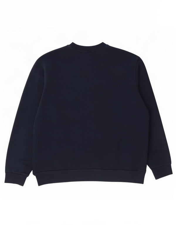 Lacoste Herren-Sweatshirt mit klassischer Passform, Größe 9 4XL, marineblaue Baumwolle