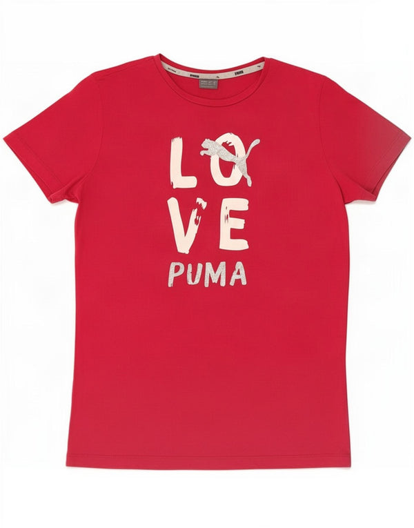 Puma Mädchen Grafik T-Shirt Top 15–16 Jahre rosa Baumwolle