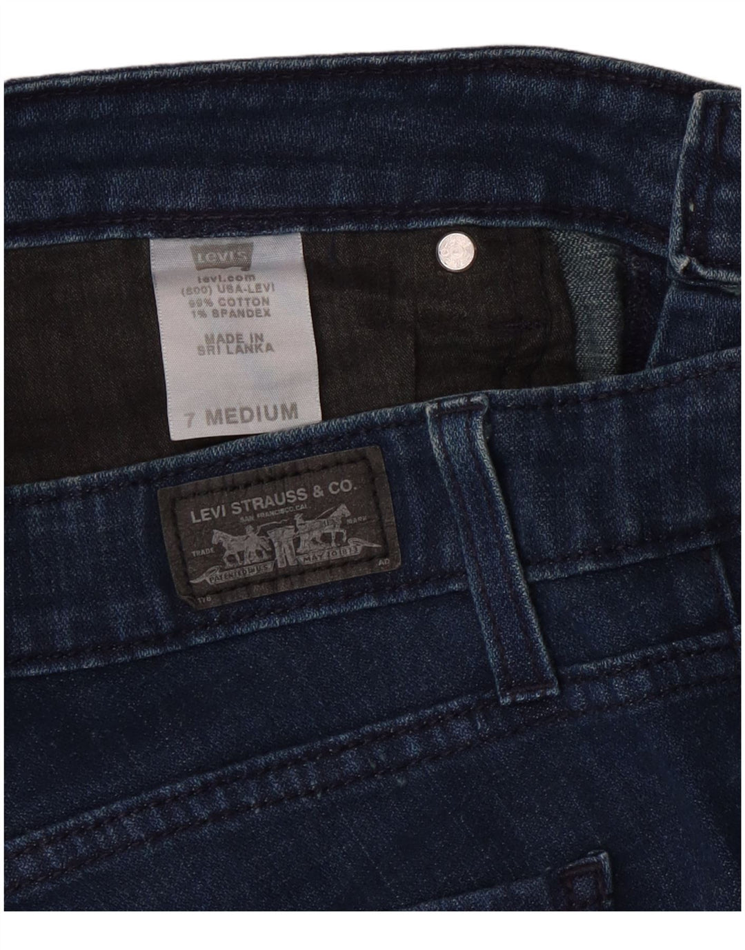 Levi's Damen 524 Super Low Slim Jeans US 7 Medium W32 L31 Blaue Baumwolle