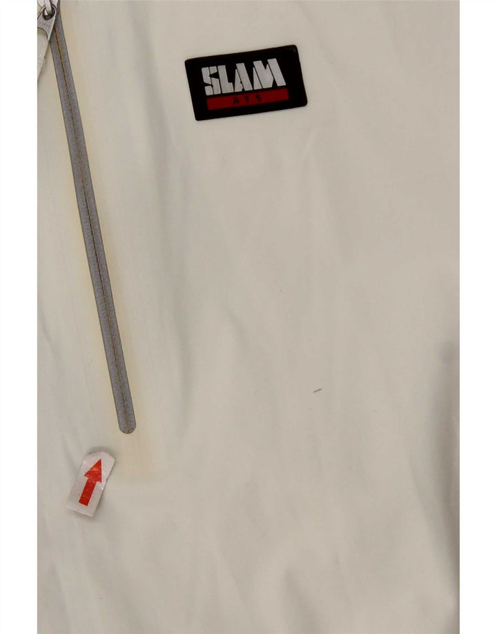 Slam Herren Regenjacke UK 44 2XL Weißes Nylon