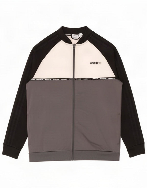 Adidas Jungen-Trainingsanzug, Top-Jacke, 15–16 Jahre, mehrfarbig, Farbblock