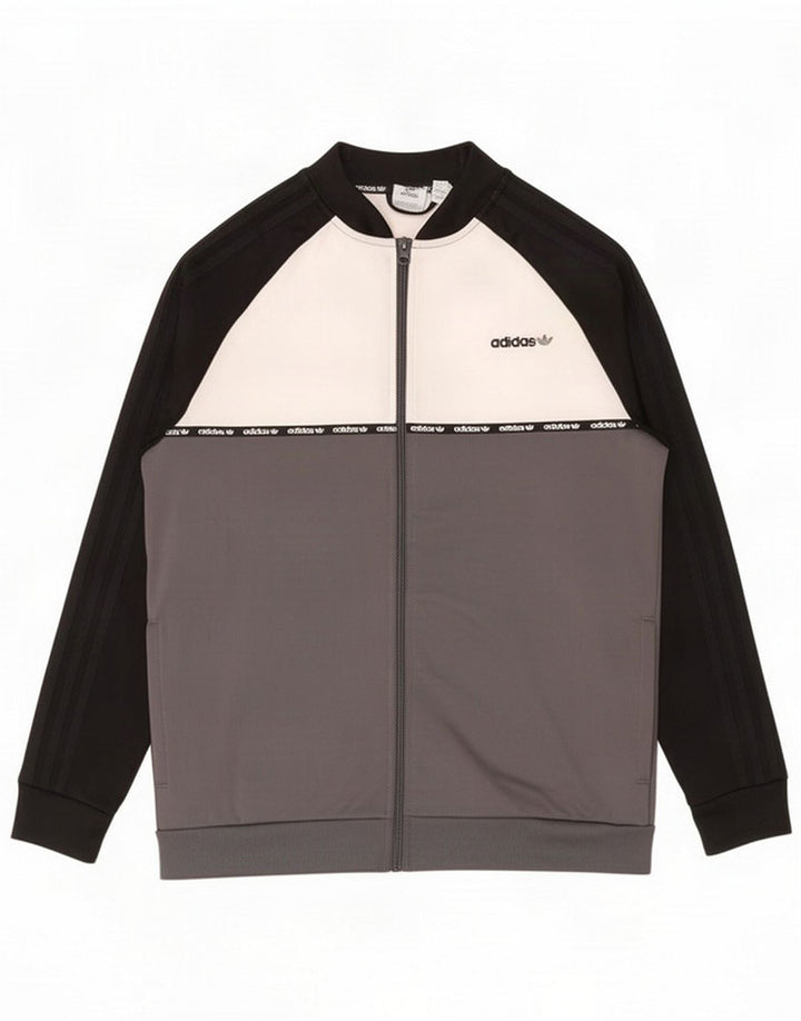 Adidas Jungen-Trainingsanzug, Top-Jacke, 15–16 Jahre, mehrfarbig, Farbblock