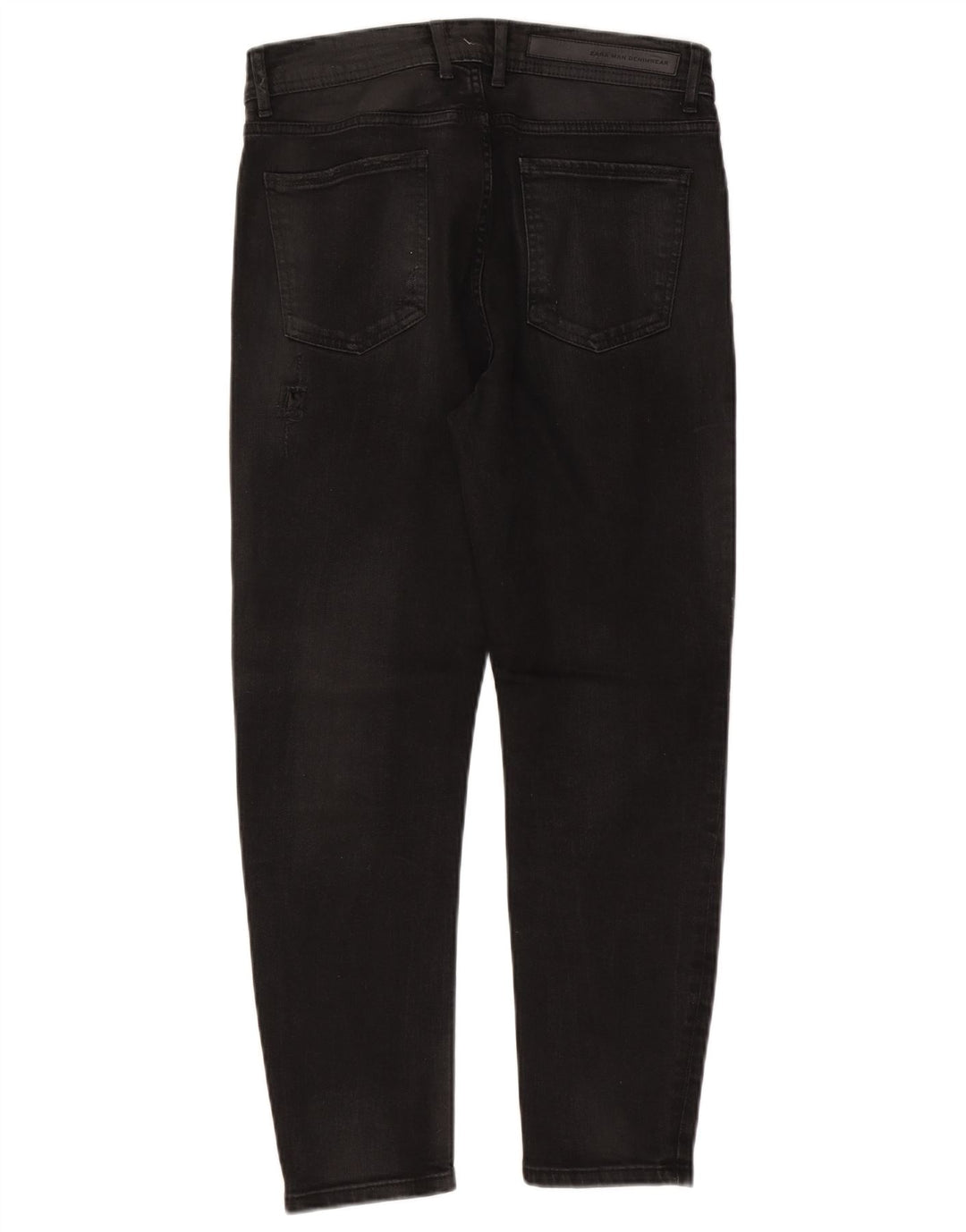Zara Herren Distressed Slim Jeans EU 42 Large W32 L26 Schwarz