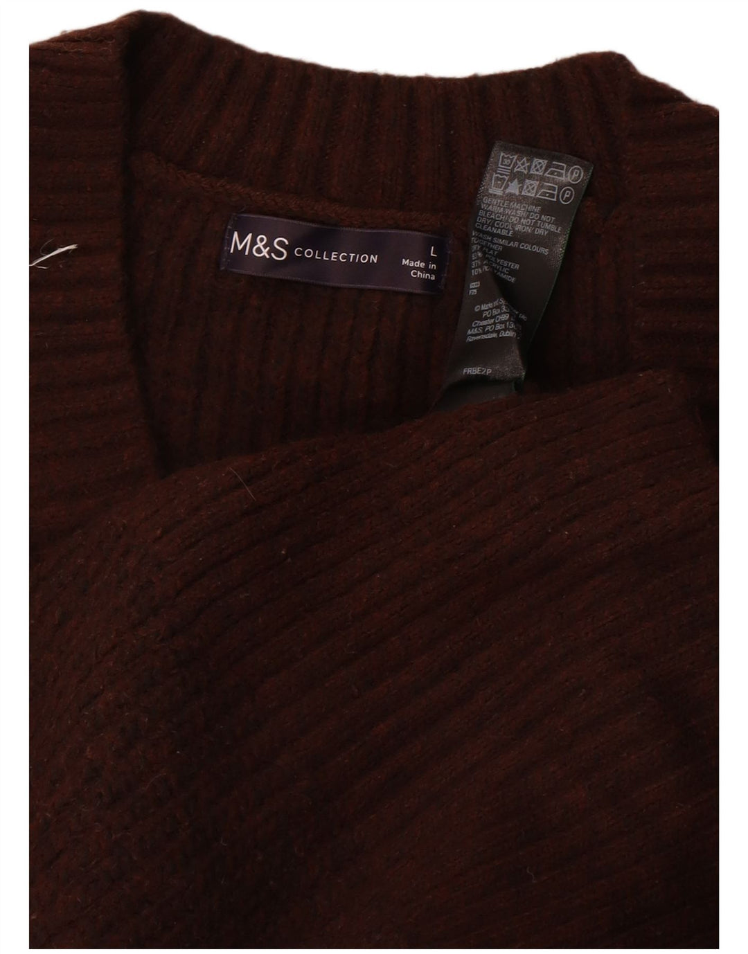 Marks & Spencer Damen Weste Tank Top UK 16 Large Braun Polyester