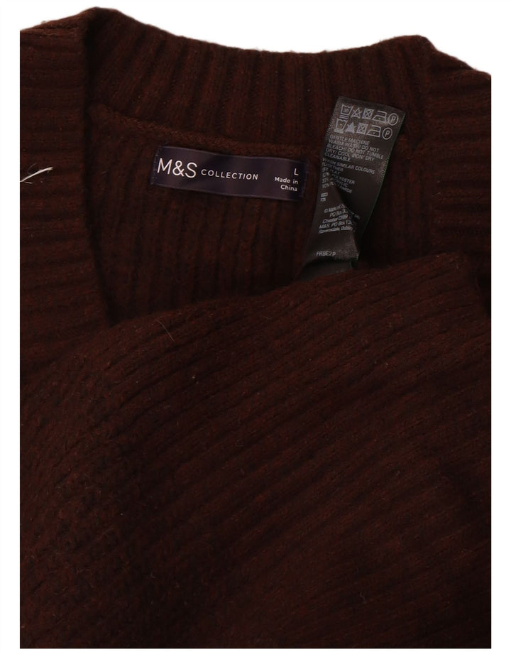 Marks & Spencer Damen Weste Tank Top UK 16 Large Braun Polyester