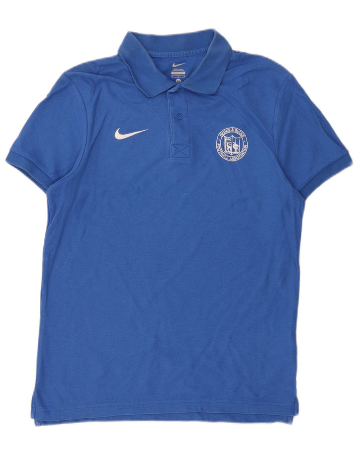 Nike Herren-Poloshirt aus mittelblauer Baumwolle