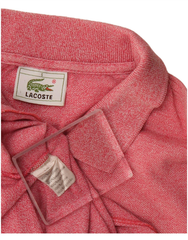 Lacoste Herren-Poloshirt, Größe 5, groß, rosa Baumwolle
