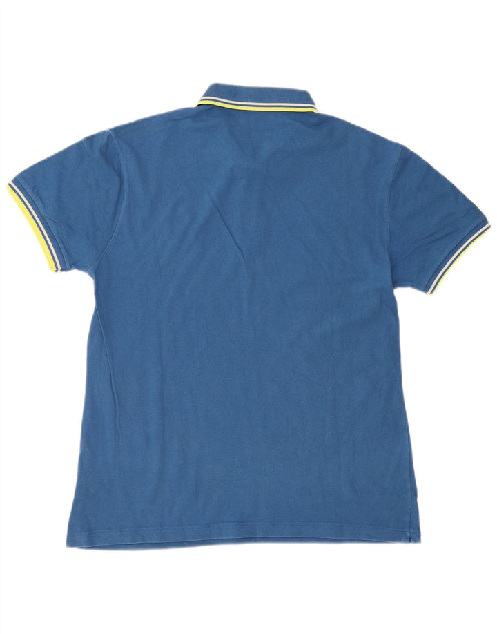 Fred Perry Herren-Poloshirt aus leichtem und dehnbarem Material, groß, aus blauer Baumwolle