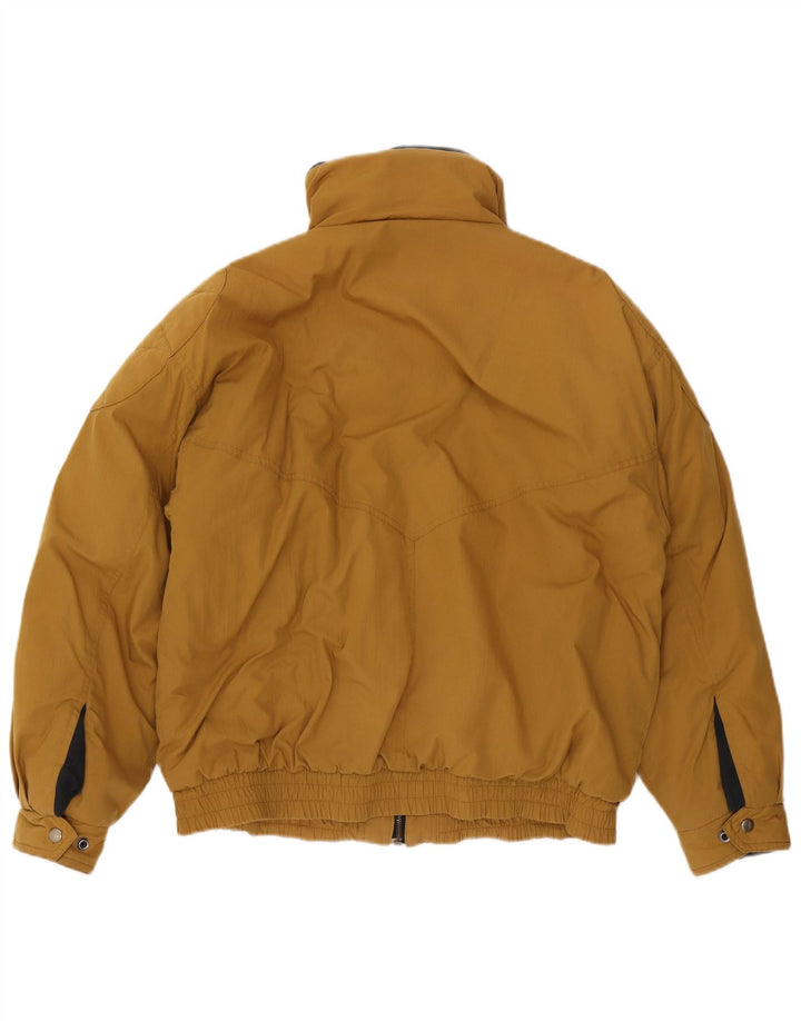 Vintage Herren gepolsterte Bomberjacke IT 48 Mittelbraun
