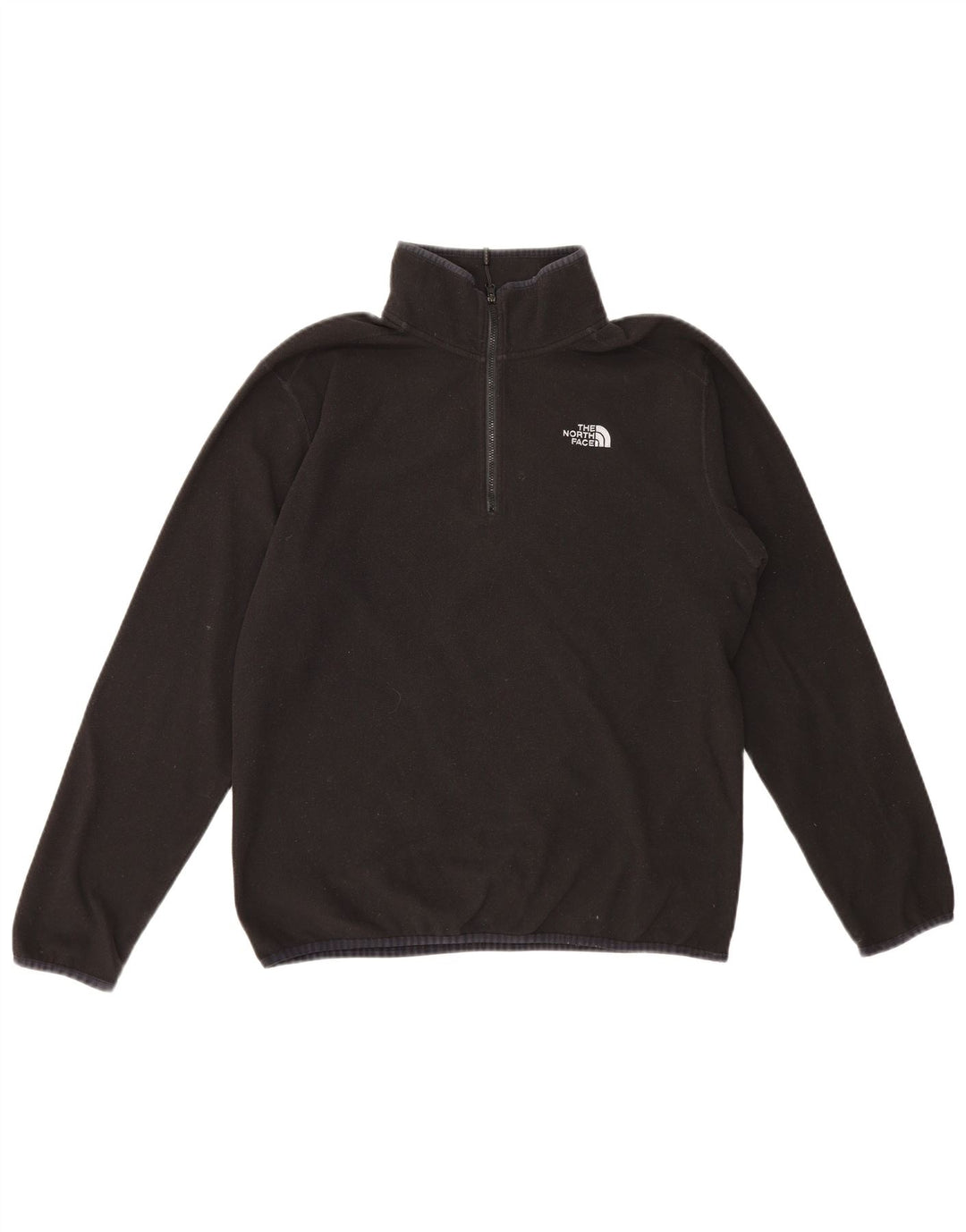 The North Face Herren-Fleecepullover mit Reißverschluss am Hals, Mittelschwarzes Polyester