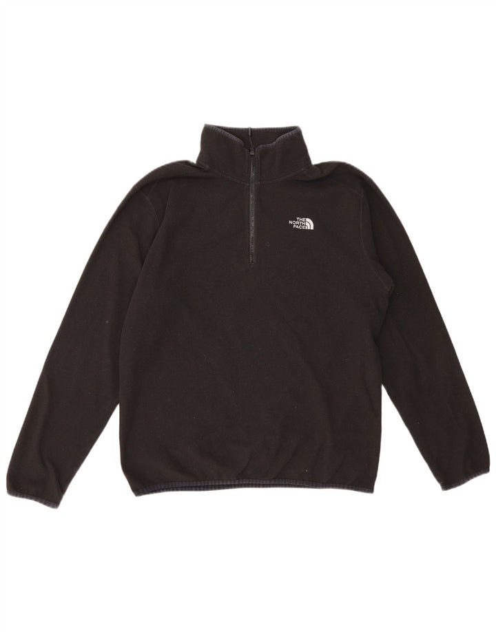 The North Face Herren-Fleecepullover mit Reißverschluss am Hals, Mittelschwarzes Polyester
