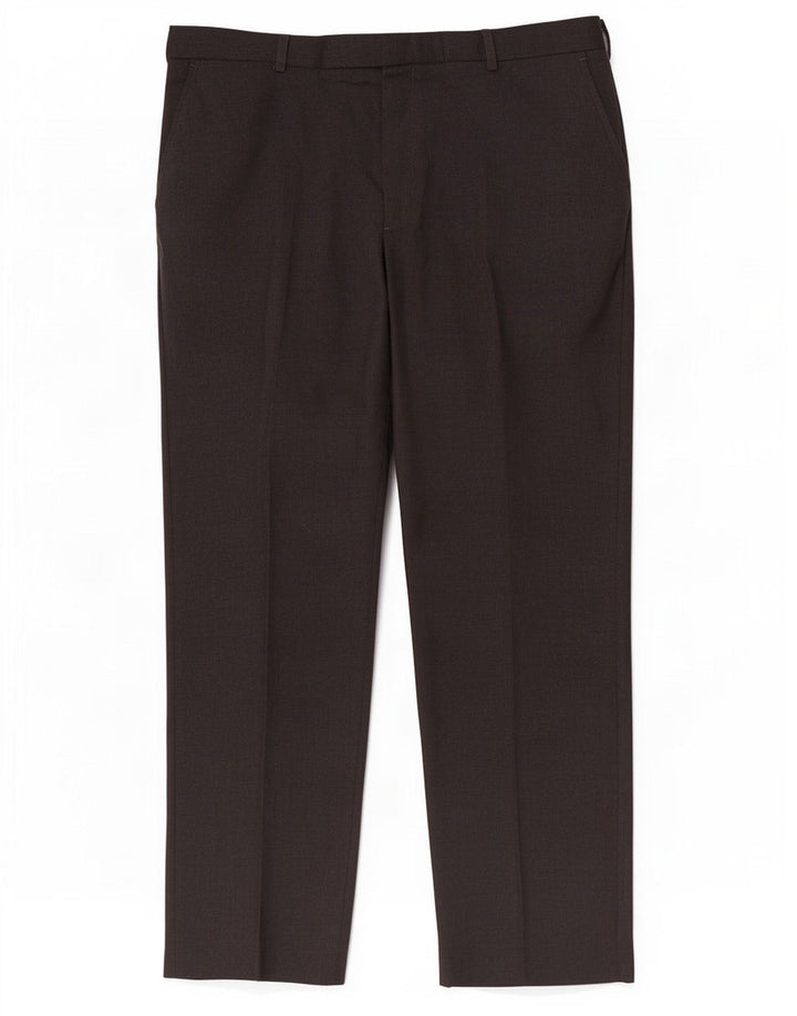 Gerade Herren-Anzughose von Marks & Spencer, W42, L33, schwarzes Polyester